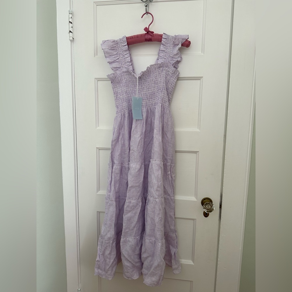 Hill House nap dress. Lavender stripe. Size small, tags attached
